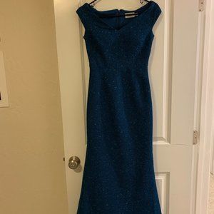 Sparkly turquoise gown